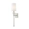 Z-Lite Ava 1 Light Wall Sconce, Brushed Nickel & White 804-1S-BN - alternate 5